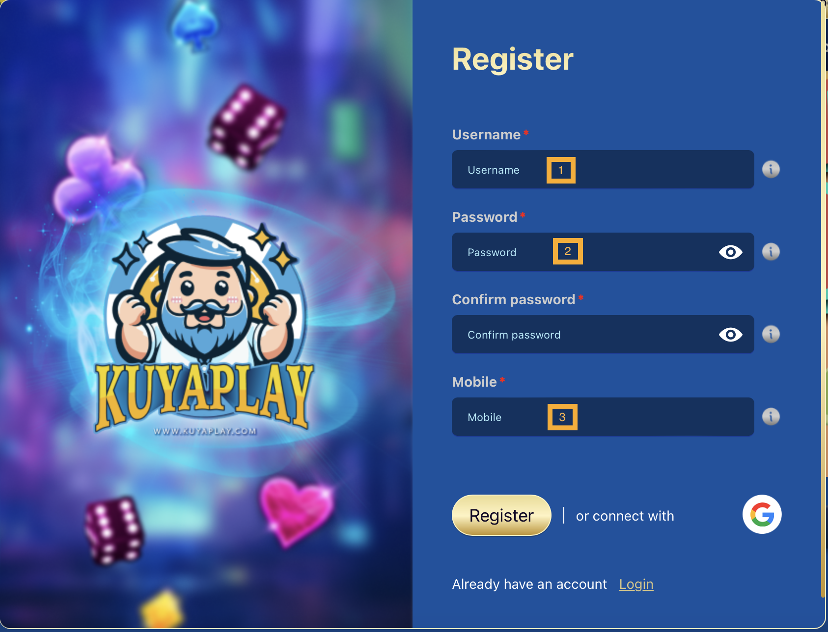 Kuyaplay login